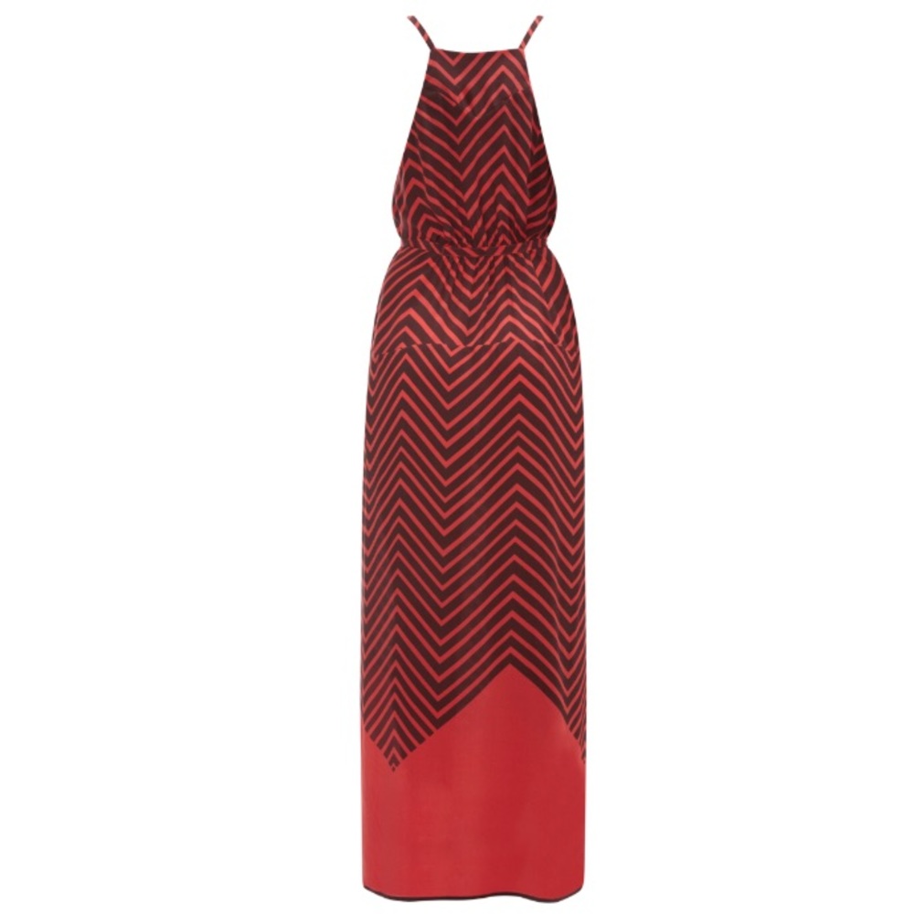 French Connection Chevron Ziggy Silk Maxi Dress - Picture 3 of 8